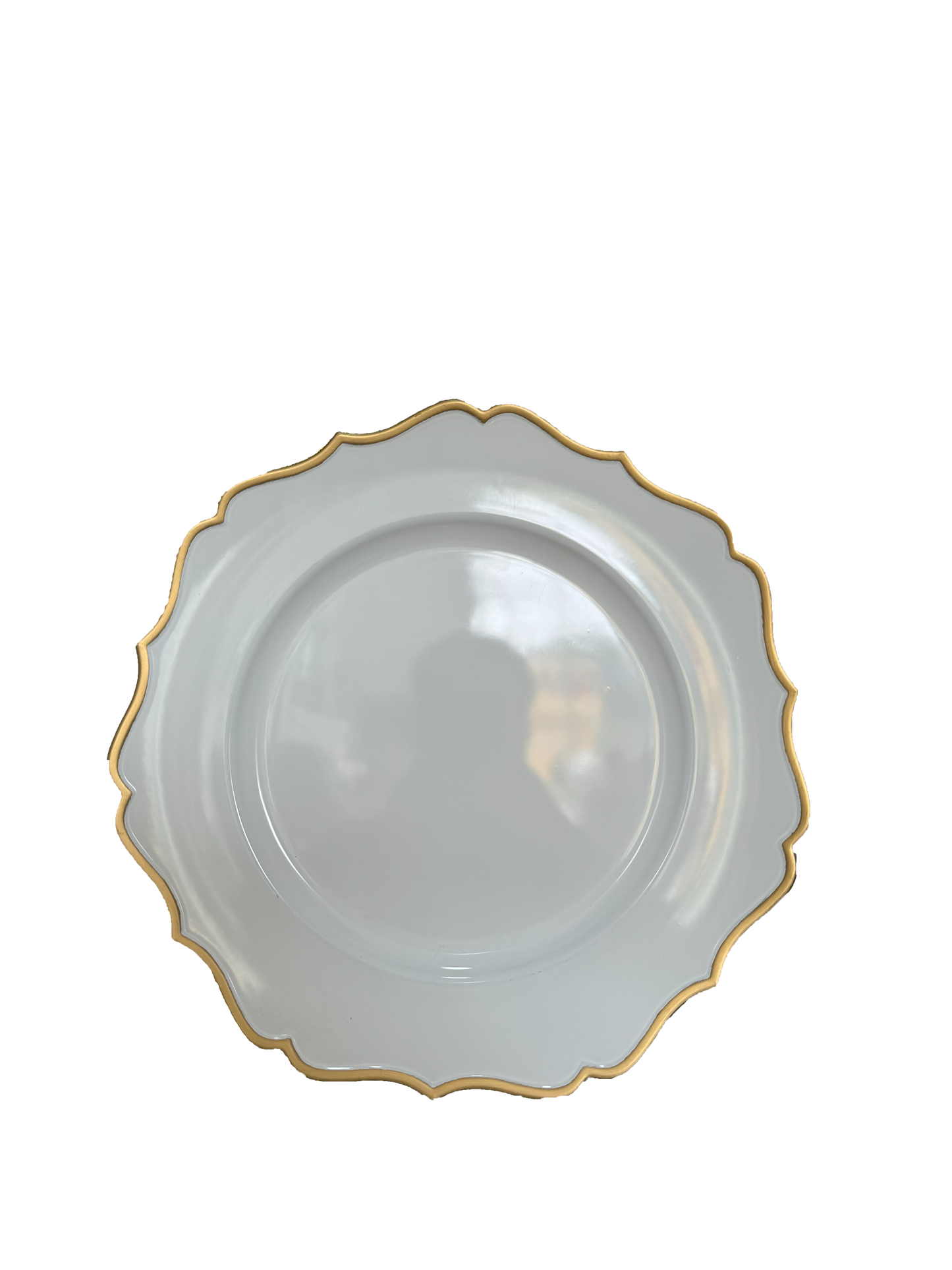plato blanco borde dorado