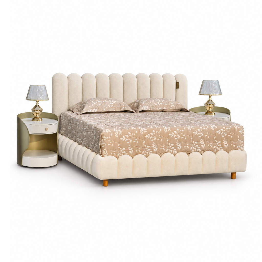 Cama Nube con cabecero de ondas