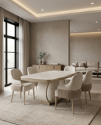 Comedor Splendor en espacio integrado a sala